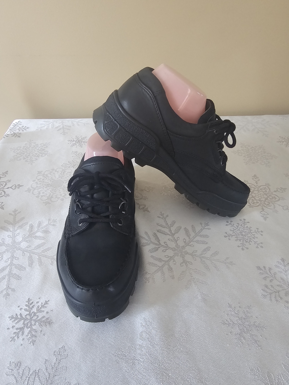 Ecco Track 25 Mens Low GTX Leather Shoes Gore-tex Black EU 40 US 6-6.5